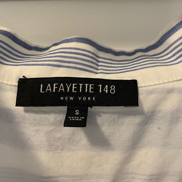 Lafayette 148 NY Randi Periwinkle Shift Dress Size Small 100% Cotton - Picture 3 of 7